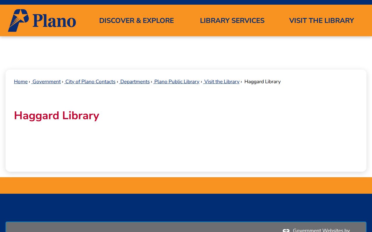 Collin County city directory research route at W.O. Haggard Library
