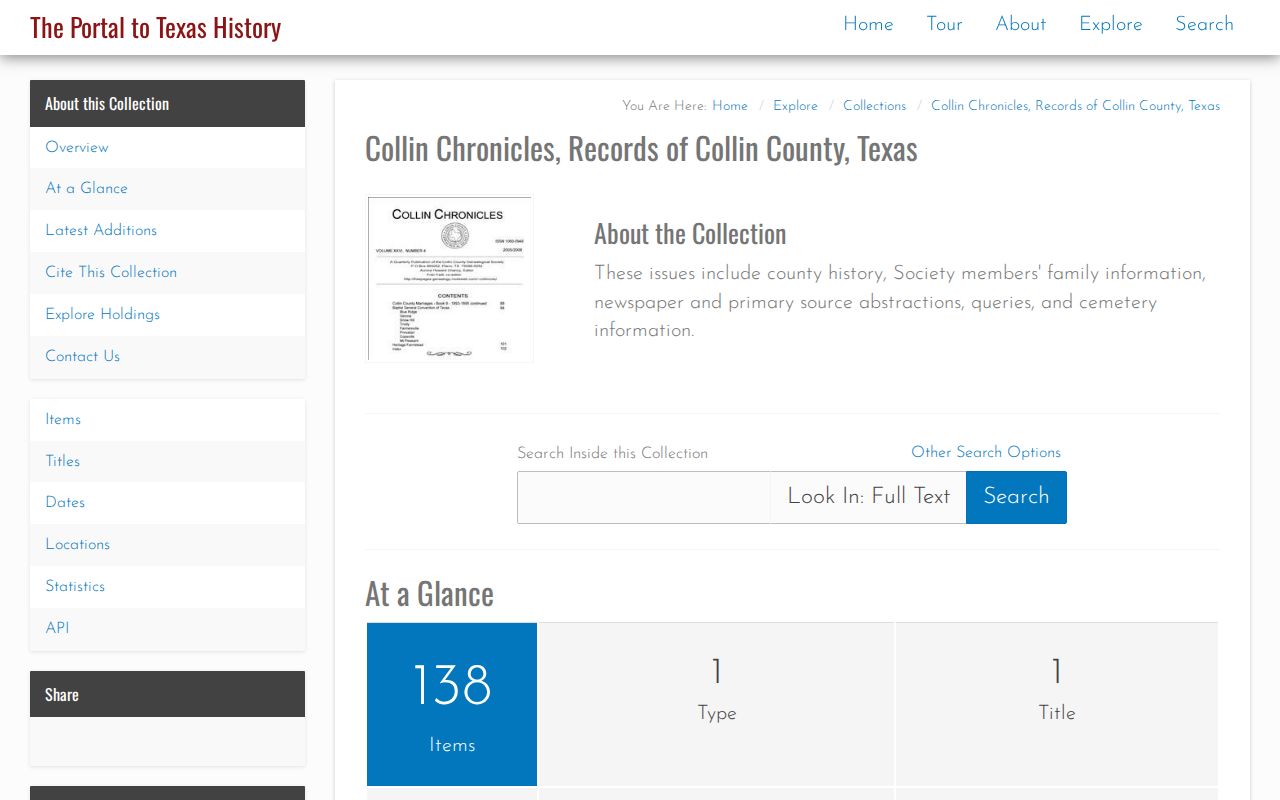 Collin County city directory material in UNT Portal to Texas History collection