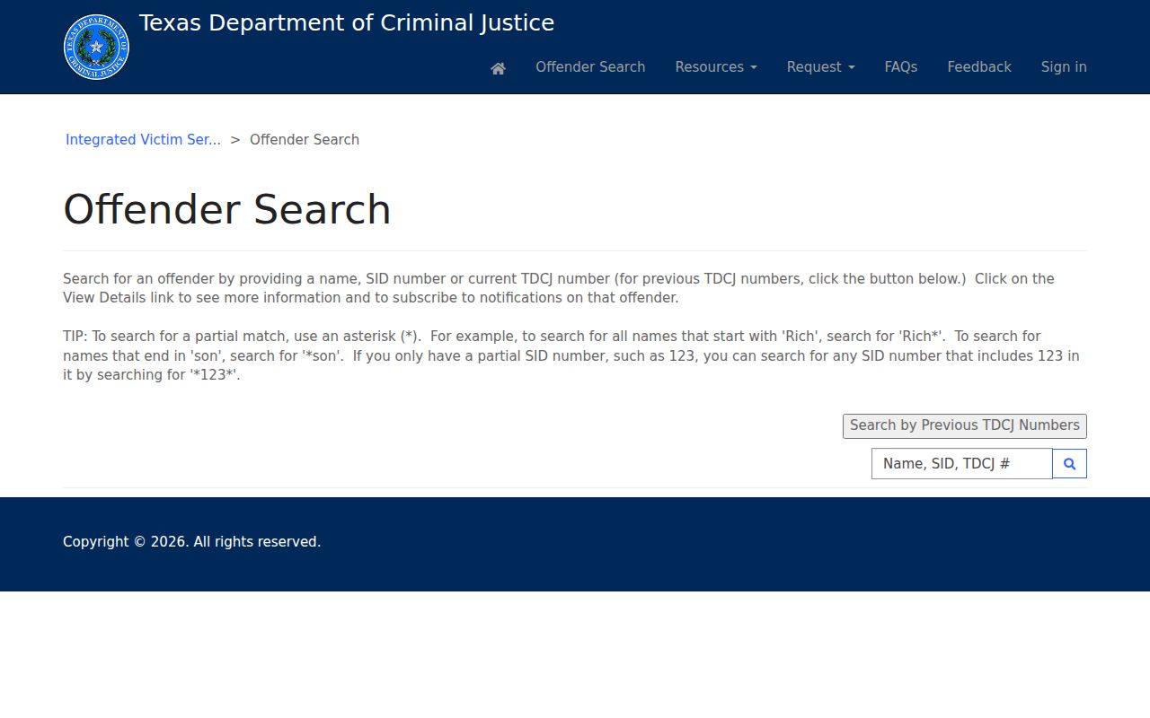 Collin County residents directory official TDCJ offender search