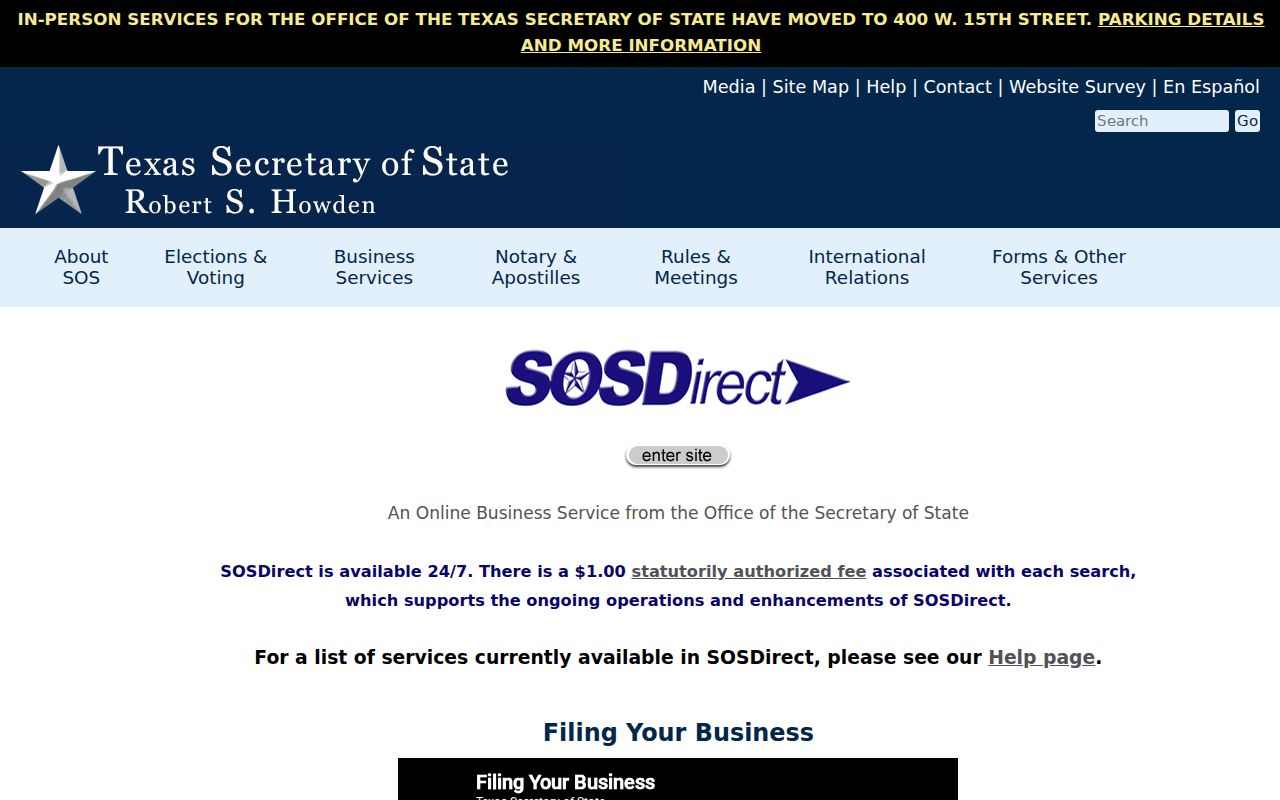 Collin County residents directory SOSDirect business search