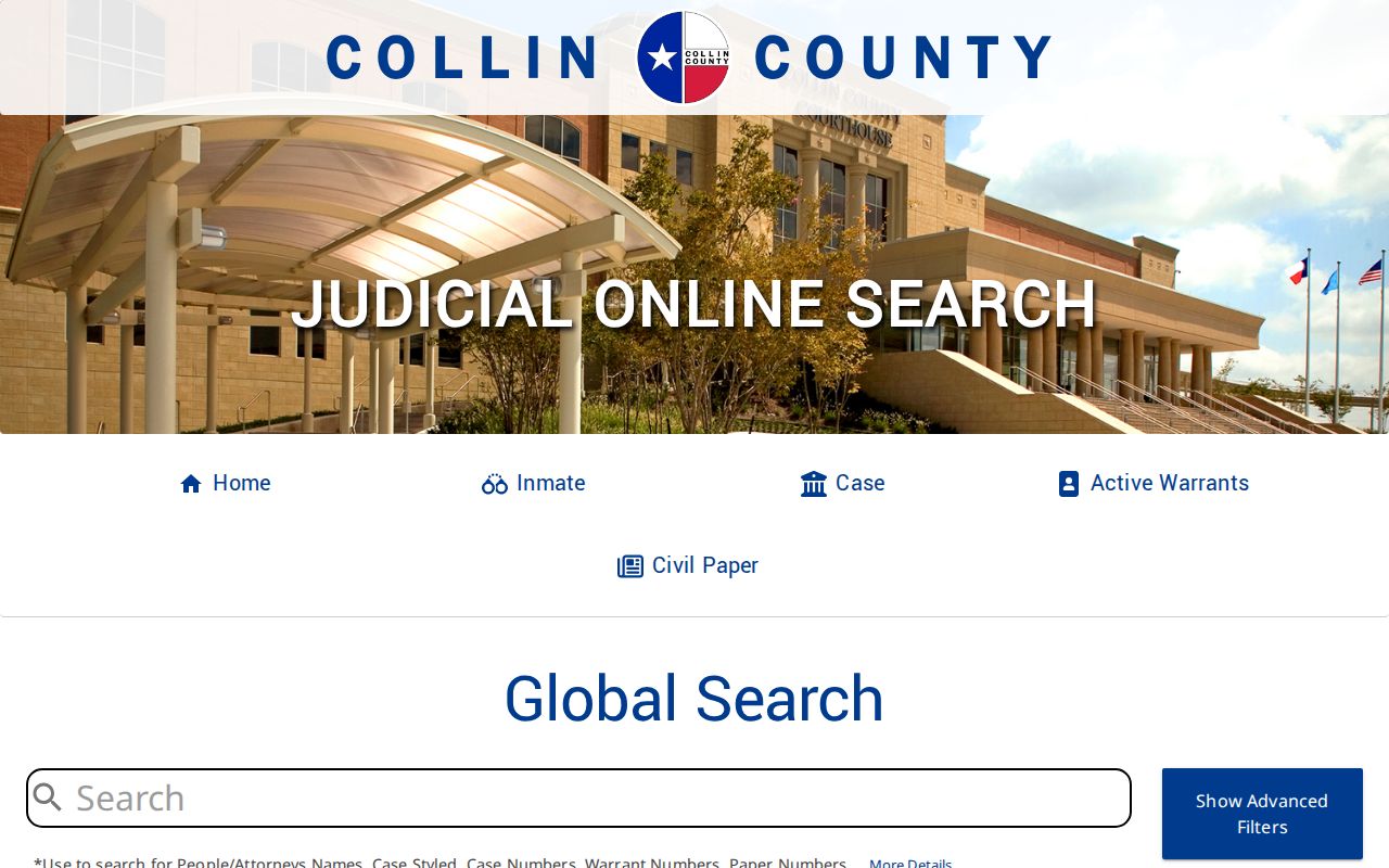 Collin County resident lookup reference to the Judicial Online Search